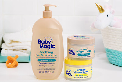 Baby Magic Soothing Hair & Body Wash, Vanilla & Oat Creamy Whipped Butter and Soft Powder Creamy Whipped Butter
