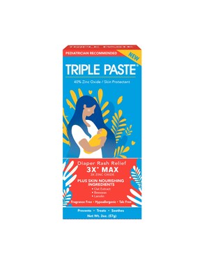 Triple Paste Launches 3X Max Diaper Rash Ointment and Sheer Zinc Diaper Rash Ointment