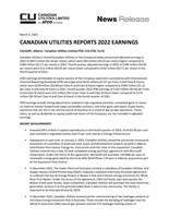 CANADIAN UTILITIES REPORTS 2022 EARNINGS (CNW Group/Canadian Utilities Limited)