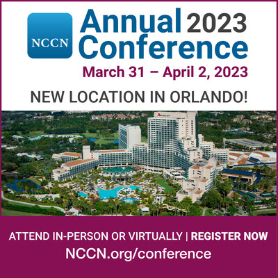 NCCN 2023 Annual Conference will present new research findings, latest NCCN Guidelines updates, and best practices for achieving quality cancer care delivery, in Orlando and online March 31—April 2, 2023. Visit NCCN.org/conference.