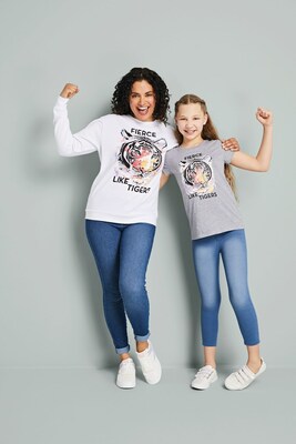 To celebrate women and gender-diverse people this International Women’s Day, Giant Tiger Stores Limited announced today a new collaboration with the Canadian Women’s Foundation to create an exclusive “Fierce Like Tigers” t-shirt and sweater. The custom shirts are available online now at GiantTiger.com and in select Giant Tiger stores on Wednesday, March 1. (CNW Group/Giant Tiger Stores Limited)
