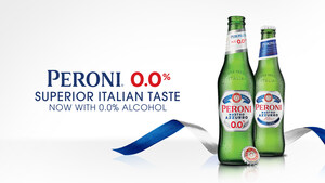 Peroni Nastro Azzurro 0.0% brings superior Italian taste to the non-alcoholic category