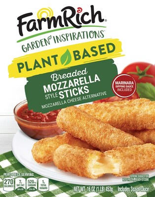 Farm Rich introduces its first Plant-Based Mozzarella Style Cheese Sticks.