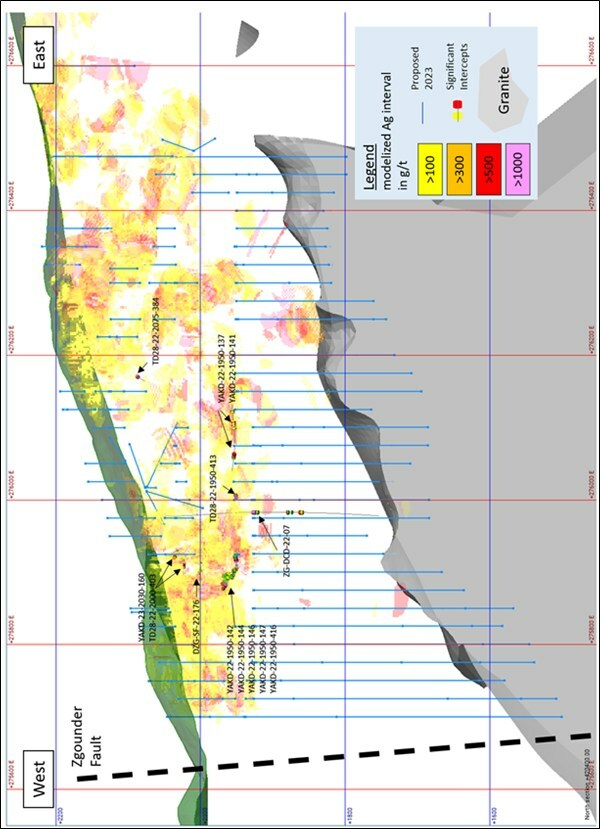 Figure 1: Location of DDH Results at Zgounder (CNW Group/Aya Gold & Silver Inc) Figure 1: Location of DDH Results at Zgounder (CNW Group/Aya Gold & Silver Inc)