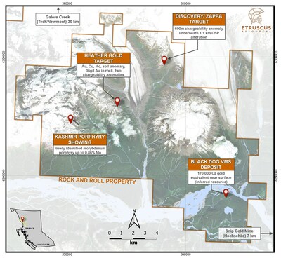 Figure 2 – Rock and Roll Property Plan Map (CNW Group/Etruscus Resources Corp.)