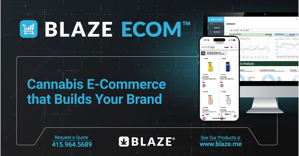 BLAZE Cannabis Retail Software Announces Launch of E-Commerce Solution, BLAZE ECOM&trade;