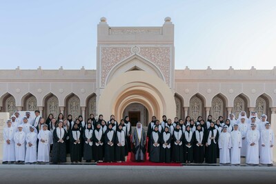 His Highness Sheikh Dr. Sultan bin Mohammed Al Qasimi, Supreme Council Member and Ruler of Sharjah, in a group picture with the winners of the third edition of the Sheikh Sultan Award for Celebrating the Spirit of Youth