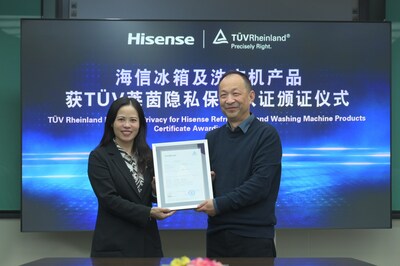 TÜV Rheinland issues ETSI EN 303 645 certification to Hisense (PRNewsfoto/Hisense)