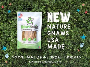 Nature Gnaws Introduces New USA Made Product Line of Natural Dog Chews in Biodegradable Packaging