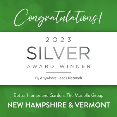 Anywhere Leads Award Winner for New Hampshire and Vermont