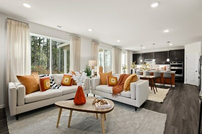 Bennett Model Great Room at Glennwood | New Homes in Poulsbo, WA by Century Communities