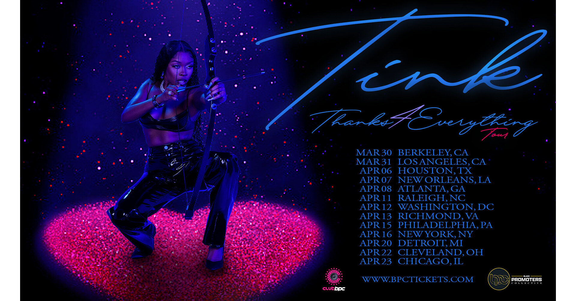 R&B ARTIST TINK ANNOUNCES "THANKS 4 EVERYTHING" TOUR IN PARTNERSHIP