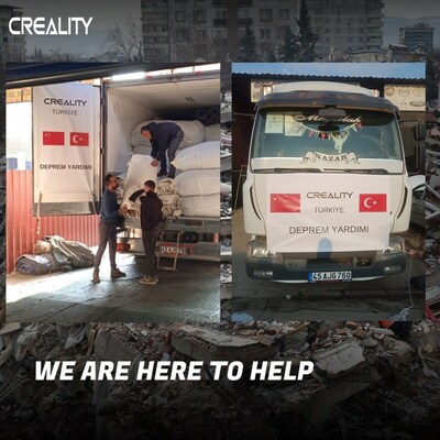 Creality's emergency supplies arrived at the warehouse in Osmaniye on February 26.