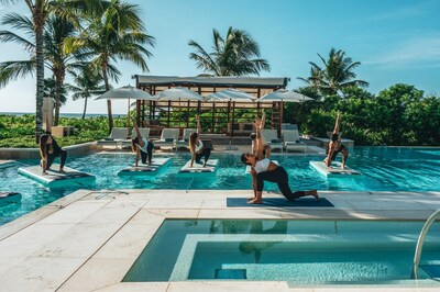 Floating Yoga at UNICO 20º87º Hotel Riviera Maya