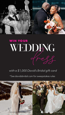 David's Bridal announces national wedding dress sweeps in which they will gift one lucky bride their dream wedding gown each month for the remainder of the year.