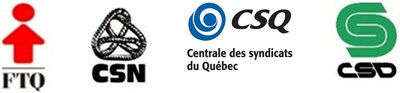 Logos FTQ, CSN, CSQ, CSD (Groupe CNW/CSQ)