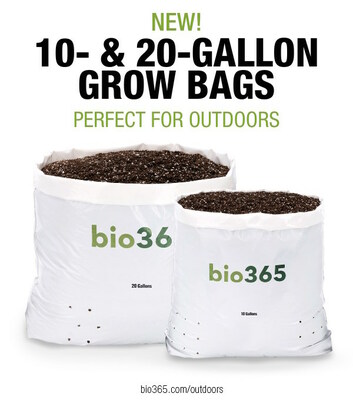 bio365 bags New 10- & 20-Gallon Grow Bags Perfect for Outdoor Cannabis Cultivation from bio365