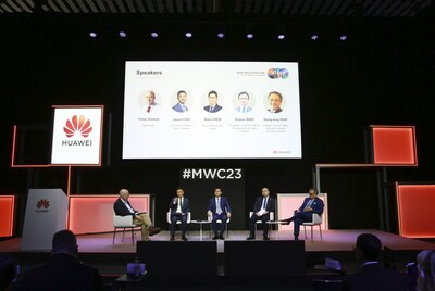 Conferencia de prensa de Huawei Enterprise BG en el MWC 2023 (PRNewsfoto/Huawei)