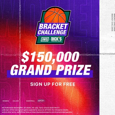 DICK'S Sporting Goods and Just Women's Sports launch their second annual women's college basketball Bracket Challenge, offering $150,000 to the winner.