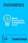 SoundExchange Named One of Fast Company's World's Most Innovative Companies for 2023