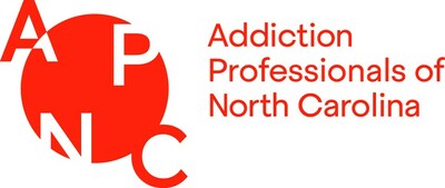 APNC Logo - red circle with abbreviation letters next to name of organization spelled out (PRNewsfoto/Addiction Professionals of North Carolina)