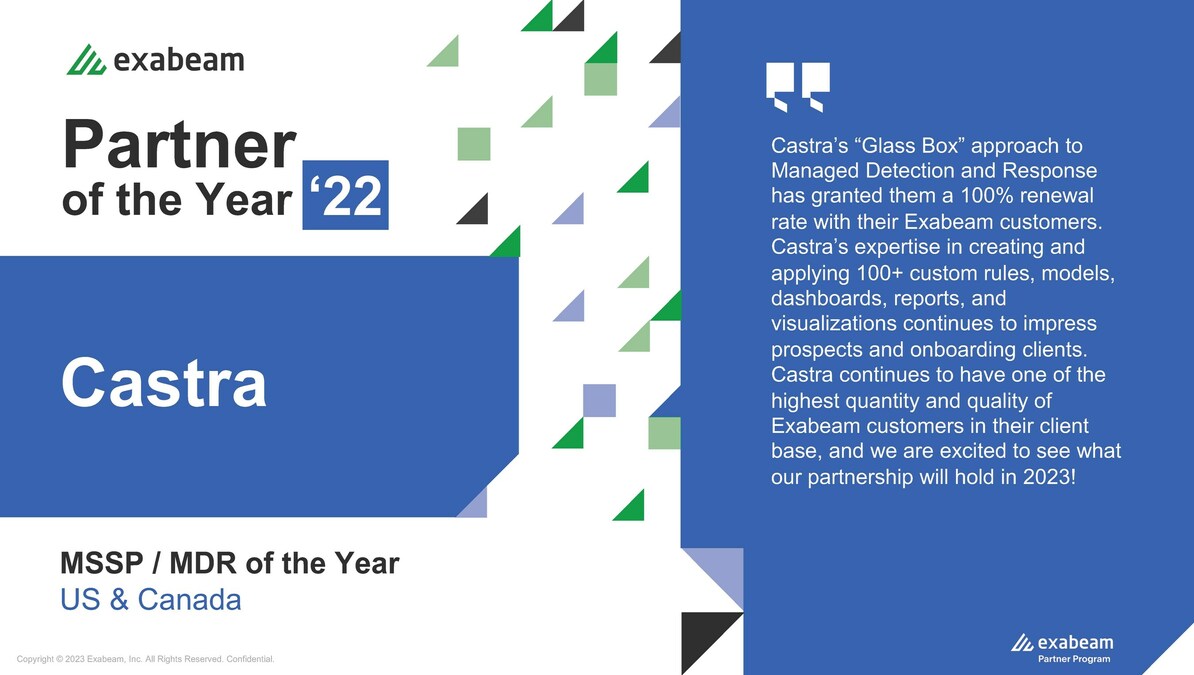 Exabeam Names Castra its 2022 Partner of the Year - Vimarsana News