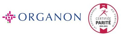 Logo d'Organon et logo de La Certification Parit de La Gouvernance au Fminin (Groupe CNW/Organon Canada Inc.)