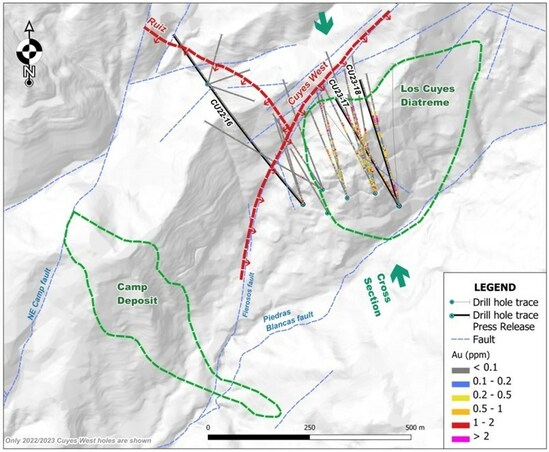 Luminex Extends Cuyes West to Depth, with 5.0m grading 14.47g/t Au Eq and Identifies Wider, High-grade Zone Including 3.0m Grading 39.87 g/t Au Eq - Vimarsana News
