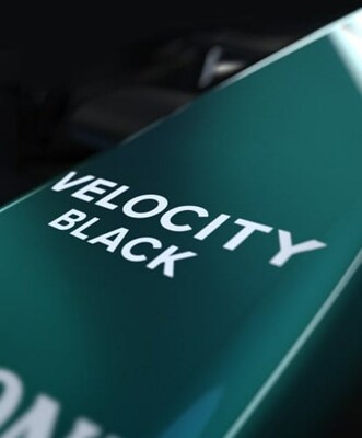 Velocity Black branding will feature on the nosecone of the AMR23 car from this weekend's season-opening Bahrain Grand Prix