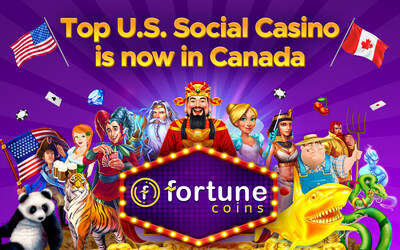 FortuneCoins.com, the fastest-growing U.S. social casino has officially made its debut in Canada (CNW Group/Fortune Coins)