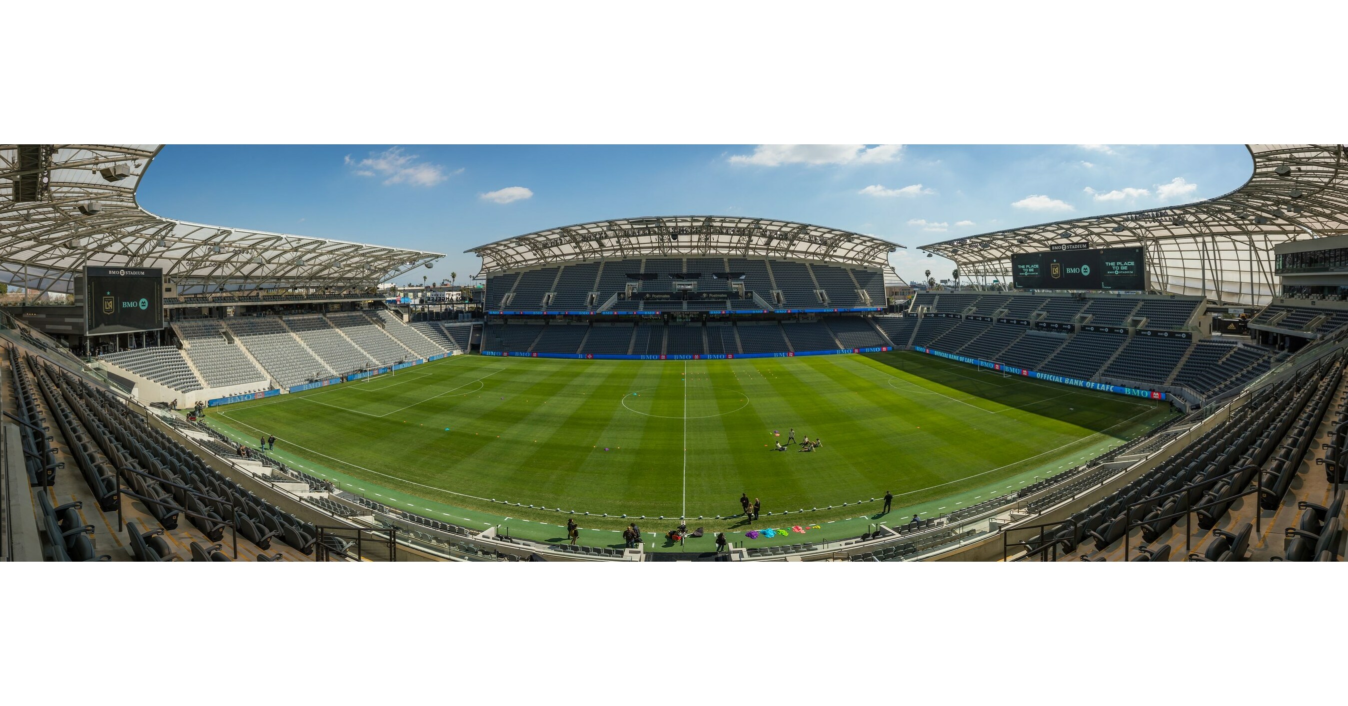 Los Angeles, CA, USA. 12th Apr, 2023. BMO Stadium is home to Major League Soccer's  Los Angeles Football Club (LAFC), and the National Women's Soccer League's  Angel City. (Credit Image: © Walter