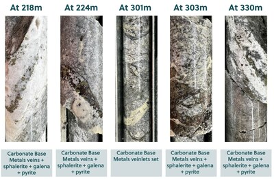 Figure 3: Core Photo Highlights from Drill Hole OLCU-2 (CNW Group/Collective Mining Ltd.)