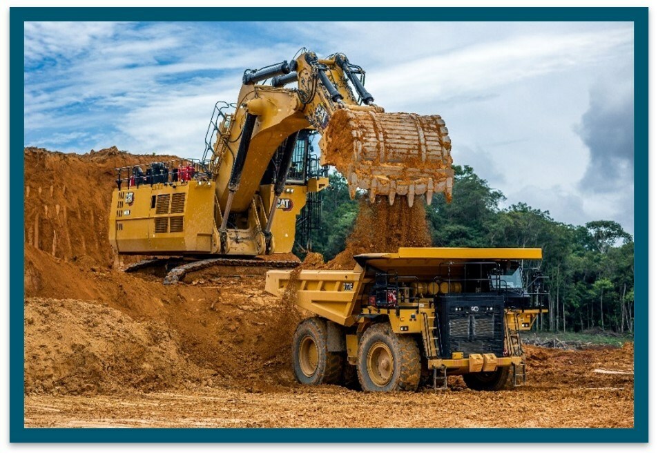 Figure 2 – CAT 6030 Hydraulic Mining Excavator & CAT 777E Mine Truck (CNW Group/G Mining Ventures Corp)