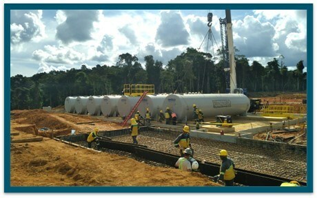Figure 6 – Fuel Storage Tank Installation (CNW Group/G Mining Ventures Corp)