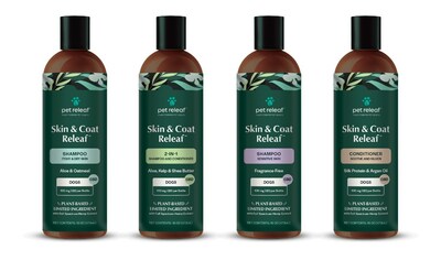 Pet Releaf's new collection includes four limited-ingredient, plant-powered shampoos and conditioners for dogs.