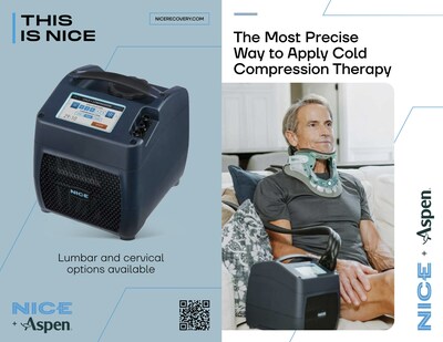 NICE therapy pads seamlessly attach to the market-leading Vista Cervical Collar and the Horizon 637, allowing patients to receive cold therapy pneumatic compression in an all-in-one, easy-to-use device. This reduces symptoms of swelling, assists with lymphatic drainage and improves recovery outcomes.