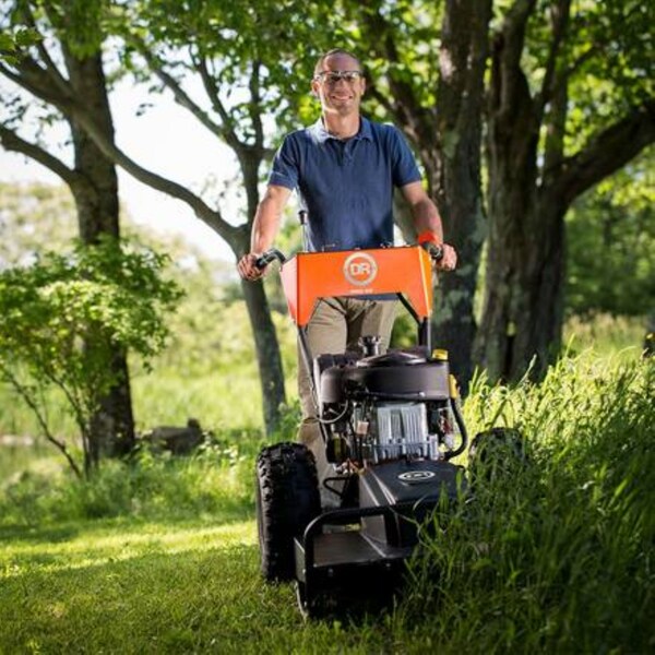 The DR PRO 26 Field and Brush Mower has the power for cutting the thickest field grass and clearing brush and saplings up to 2 The DR PRO 26 Field and Brush Mower has the power for cutting the thickest field grass and clearing brush and saplings up to 2