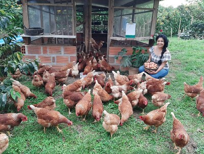 Lucia Alvarez tends her farm as a recipient of Peet’s Coffee’s Mujeres to Market program, which supports female entrepreneurs in Columbia. Peet’s Coffee operates more than 30 Sourcing with Impact programs globally to benefit communities that are part of the company’s supply network.