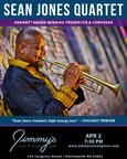 Jimmy's Jazz &amp; Blues Club Features GRAMMY® Award-Winning Trumpeter &amp; Composer SEAN JONES on Sunday April 2 at 7:30 P.M.