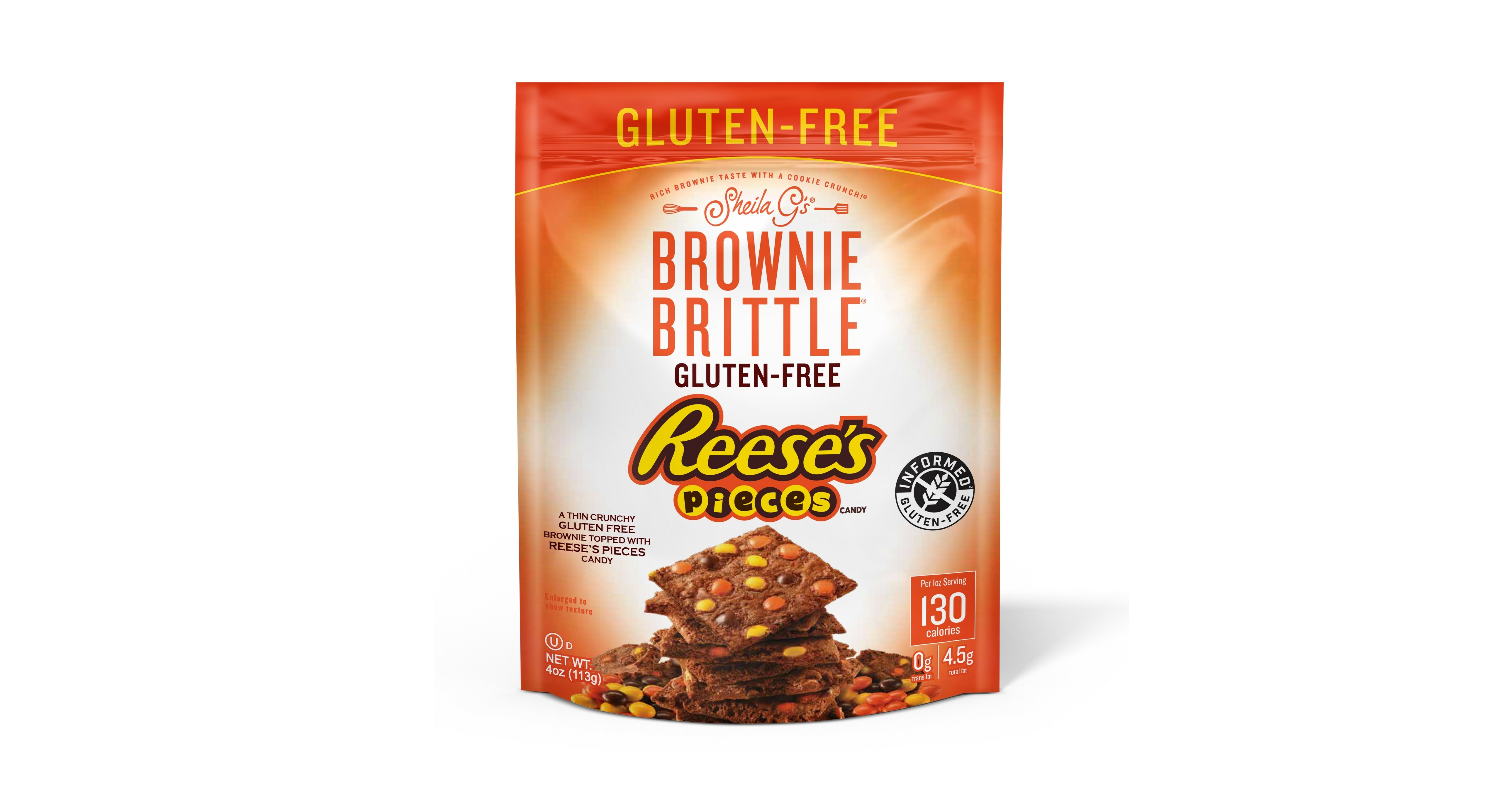 Sheila G's Brownie Brittle® Adds Gluten Free Reese's Pieces Brownie