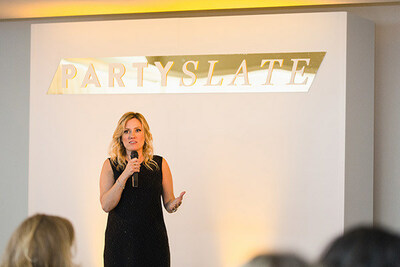 Julie Roth Novack, CEO and Co-Founder of PartySlate, speaks in Washington, D.C. at an industry event