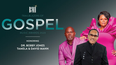 2023 BMI Trailblazers of Gospel Music honorees Tamela & David Mann and Dr. Bobby Jones