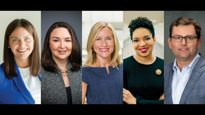 Left to right, Alabama Power leaders Alexia Borden, Monica Graveline, Ashley Robinett, Staci Brooks and Alex McCrary.