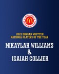 米卡拉·威廉姆斯和以赛亚·科利尔在麦当劳全美比赛之前被评为2023年摩根·伍顿年度全国球员