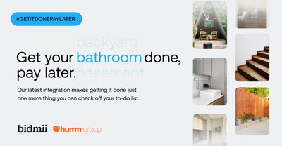 Get it done, pay later. Bidmii launches buy now, pay later for home improvements and renovations. See bidmii.com for more details. (CNW Group/bidmii International Inc.)