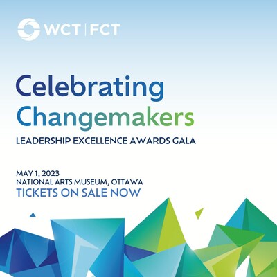 Save the date! WCT 2022-23 Leadership Excellence Awards Gala May 1 2023 (CNW Group/Canadian Women in Communications & Technology)