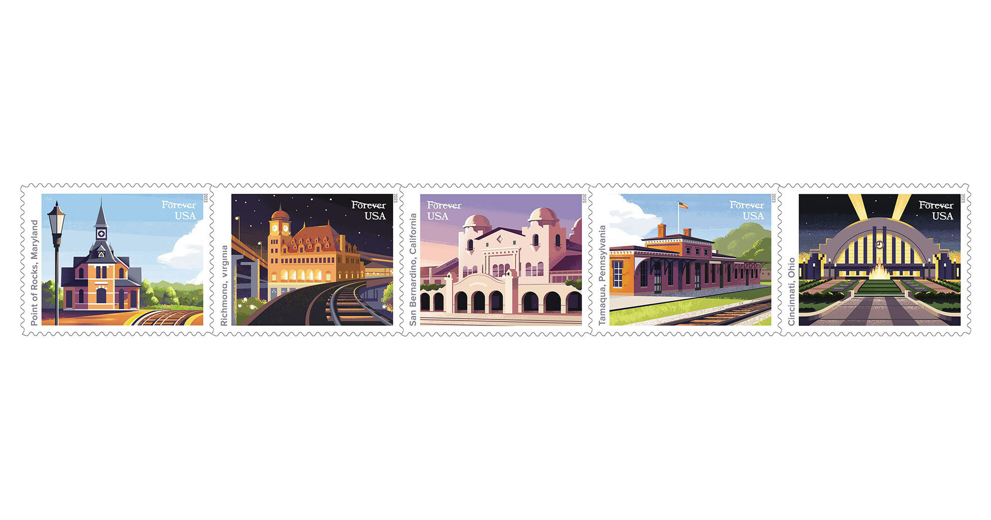 U.S. Postal Service to unveil Railroad Stations Forever stamps at Union  Terminal Thursday - NKyTribune