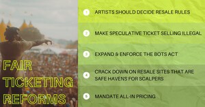 FAIR Ticketing Reforms Continue Building Support From Top Artist Coalitions, Managers, Music Labels, And Agencies