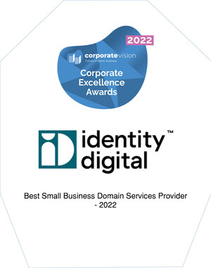 Identity Digital Named Recipient of Corporate Vision Magazine 2022 Corporate Excellence Awards