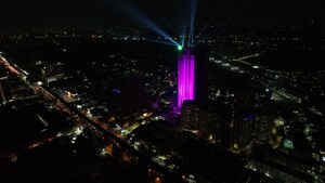 Bengaluru's Tallest - The Presidential Tower turns pink to celebrate women across the world